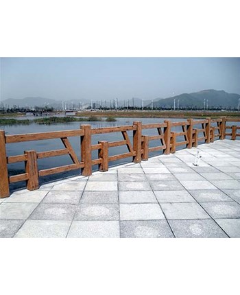 水泥仿木栏杆成为城市一道美丽的风景线